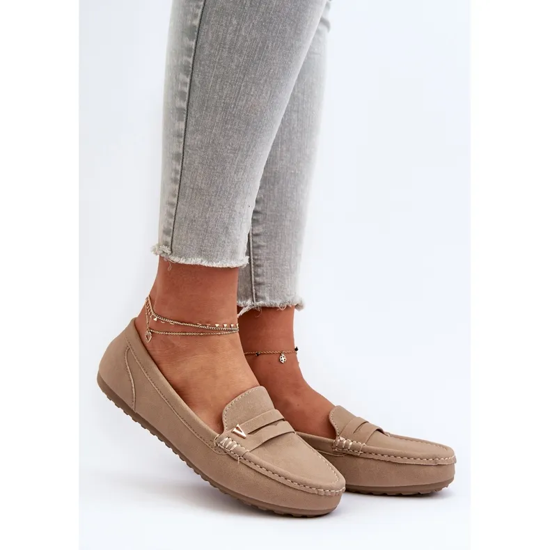 classic beige women's moccasins Iramarie