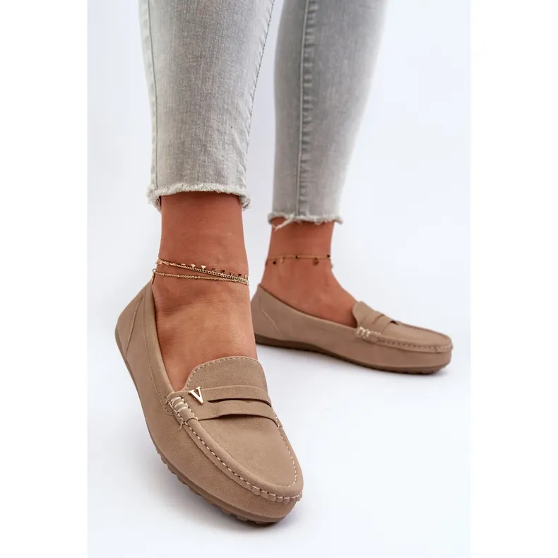 classic beige women's moccasins Iramarie