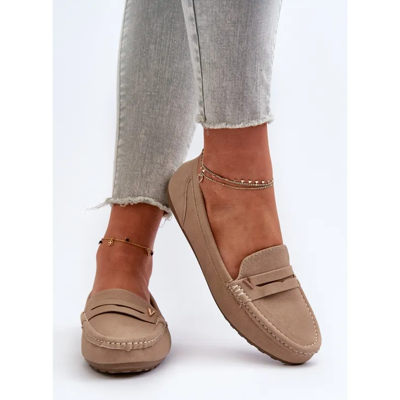 classic beige women's moccasins Iramarie