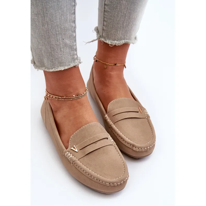 classic beige women's moccasins Iramarie