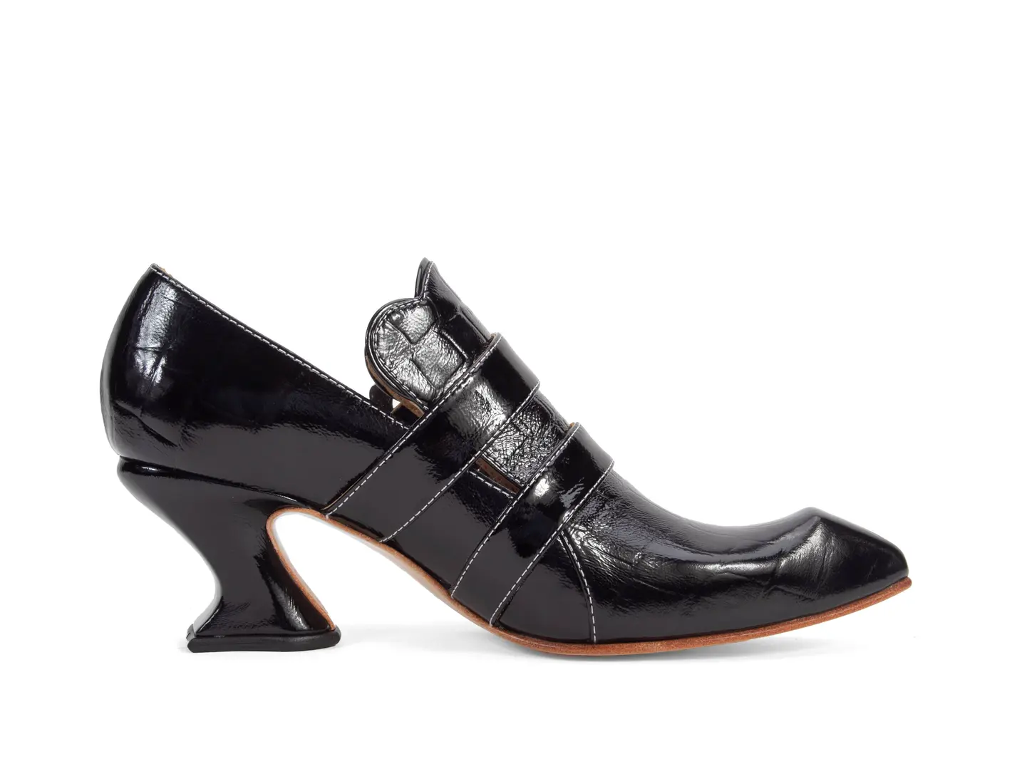 Classy Strozzi Buckled Loafer Heels