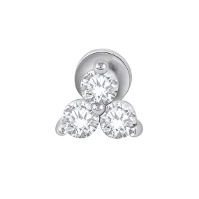 Cluster Diamond Trinity Stud Earring