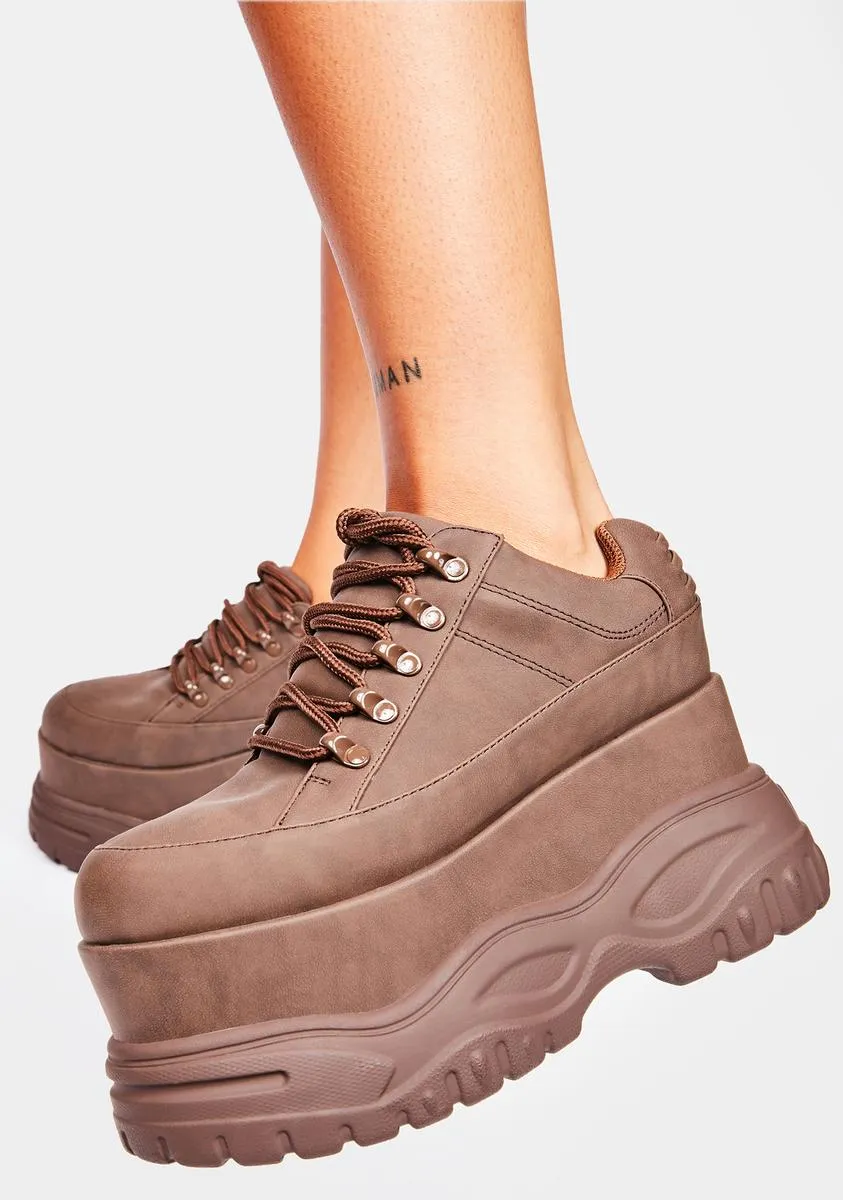 Coffee Pay The Bills Platform Sneakers-