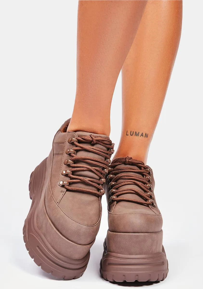 Coffee Pay The Bills Platform Sneakers-