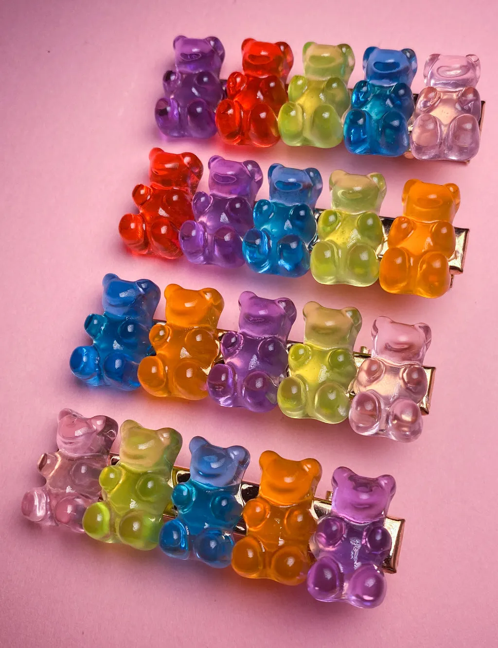 Colorful Gummy Bear Hair Clips