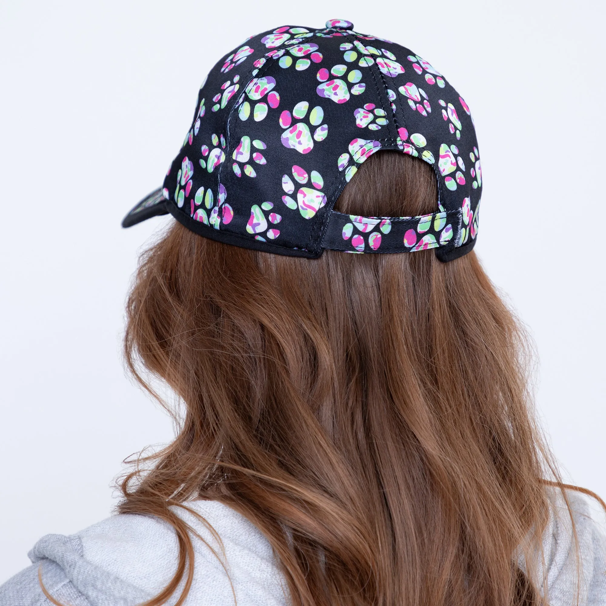 Colorful Paw Prints Baseball Hat