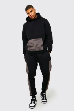 Color Block Hoodie Tracksuit