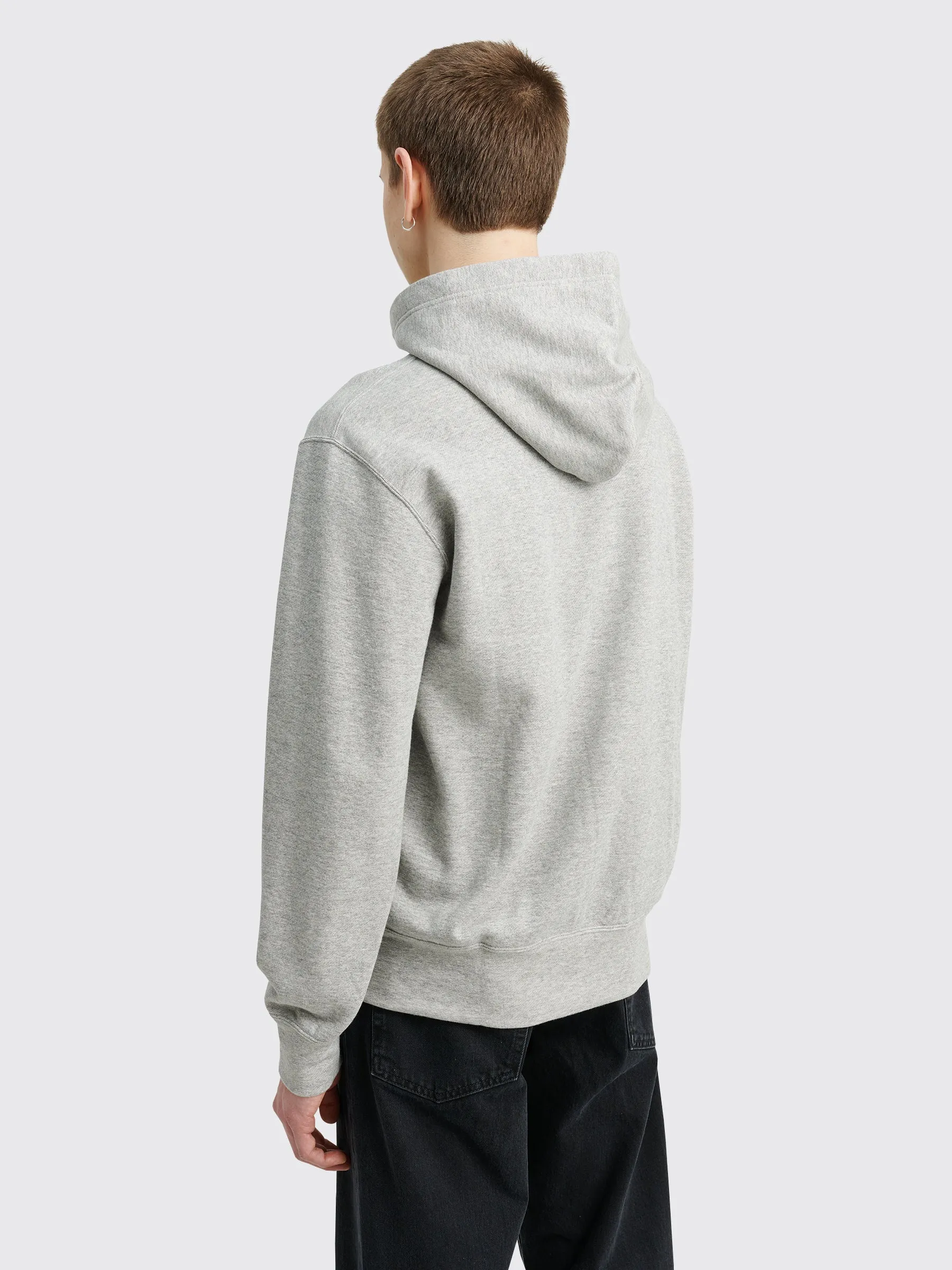 Comme des Garçons Play Small Heart Zip Hooded Sweatshirt Grey