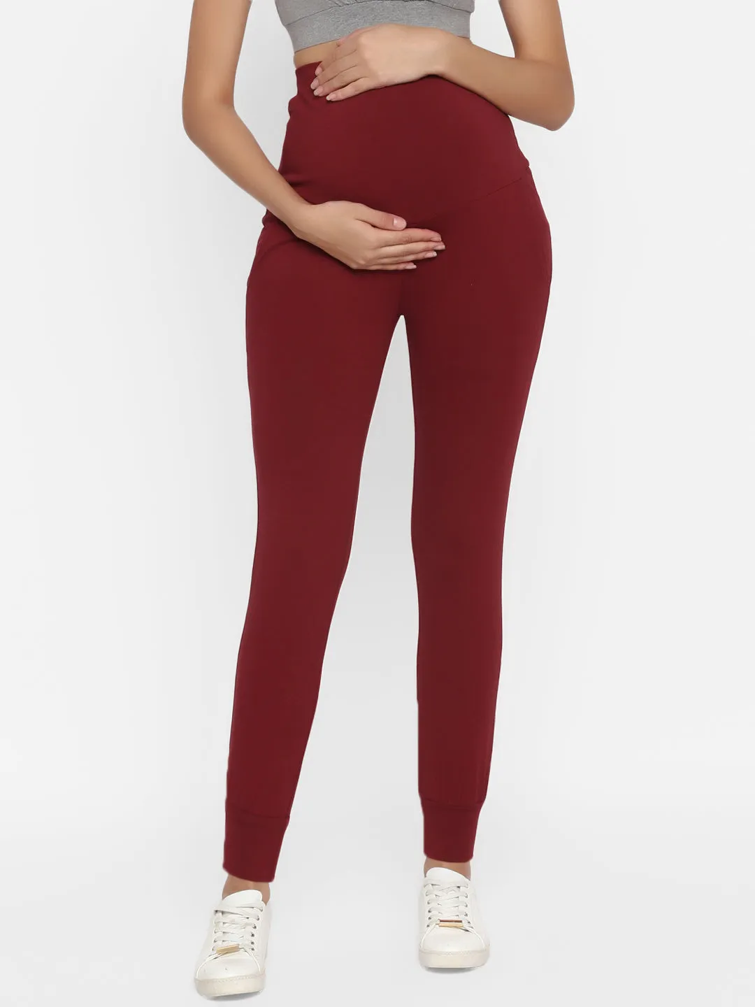 Cotton 2-Piece Maternity Tee &  Joggers Set