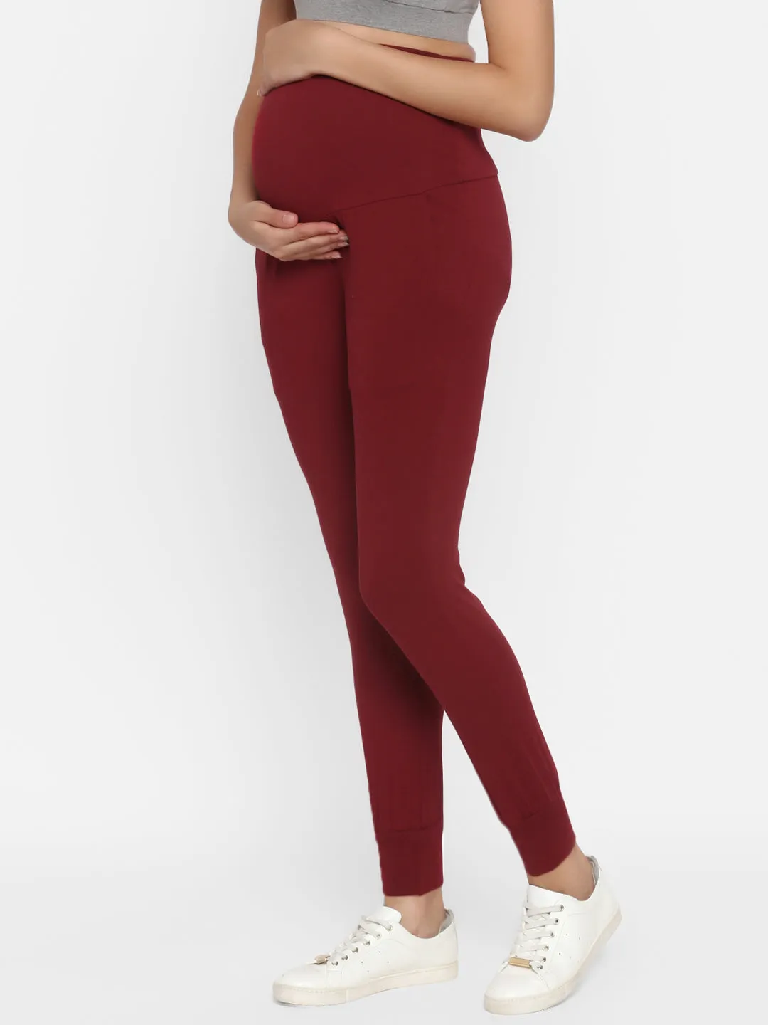 Cotton 2-Piece Maternity Tee &  Joggers Set