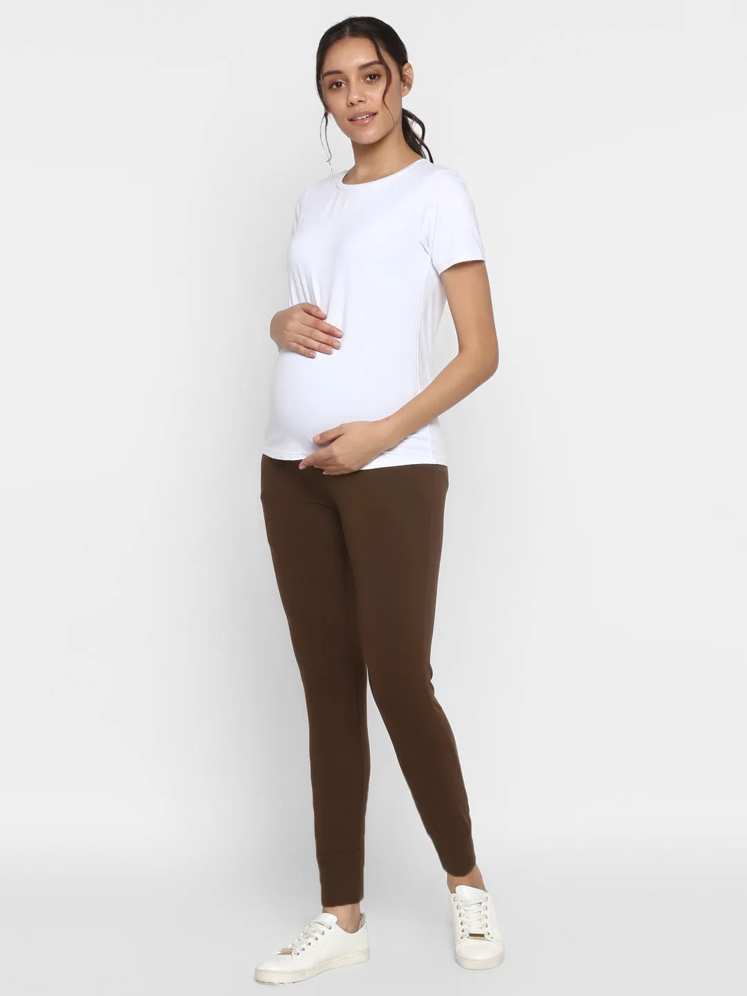 Cotton 2-Piece Maternity Tee &  Joggers Set