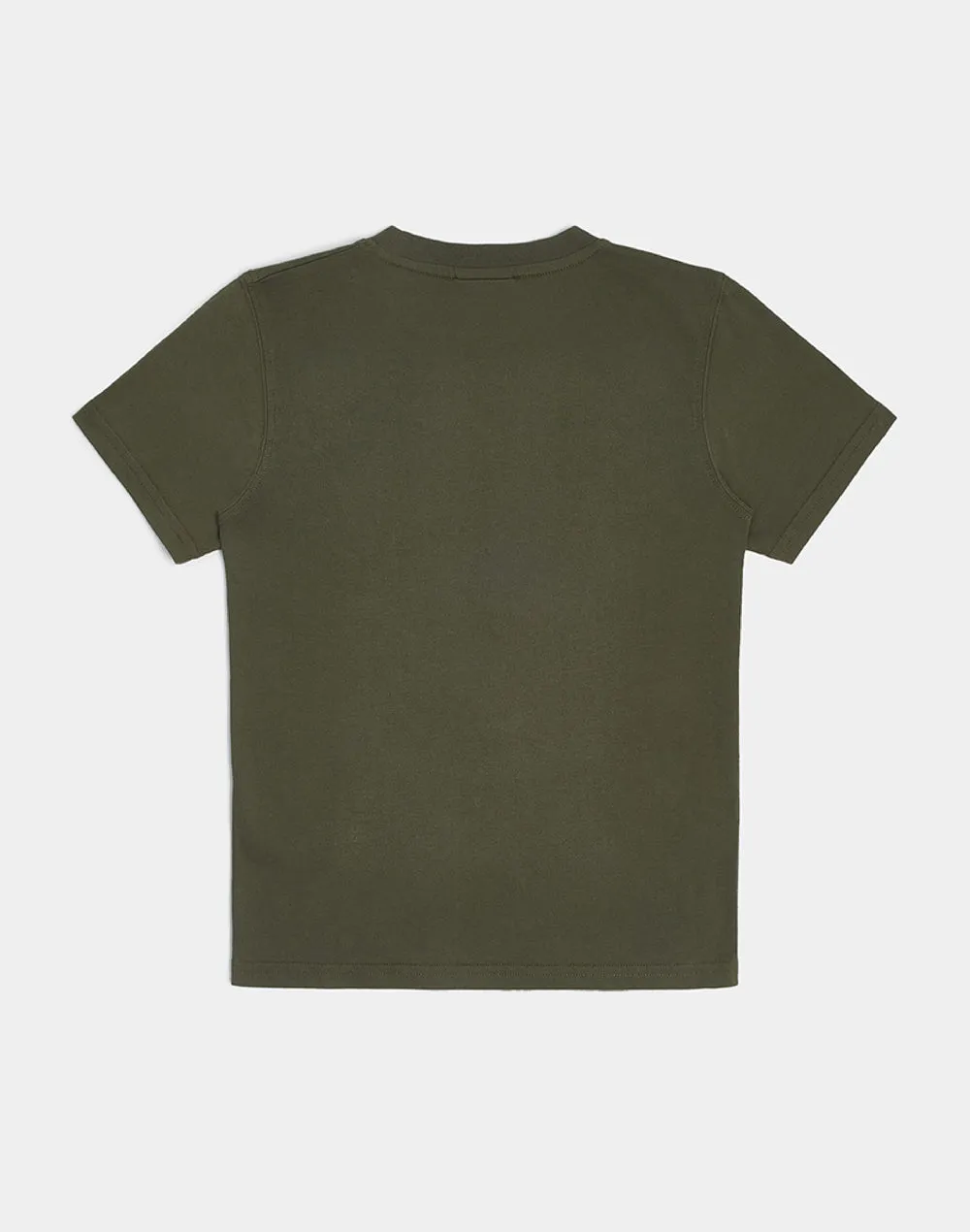 Crew Neck T-Shirt with Camo Print Logo