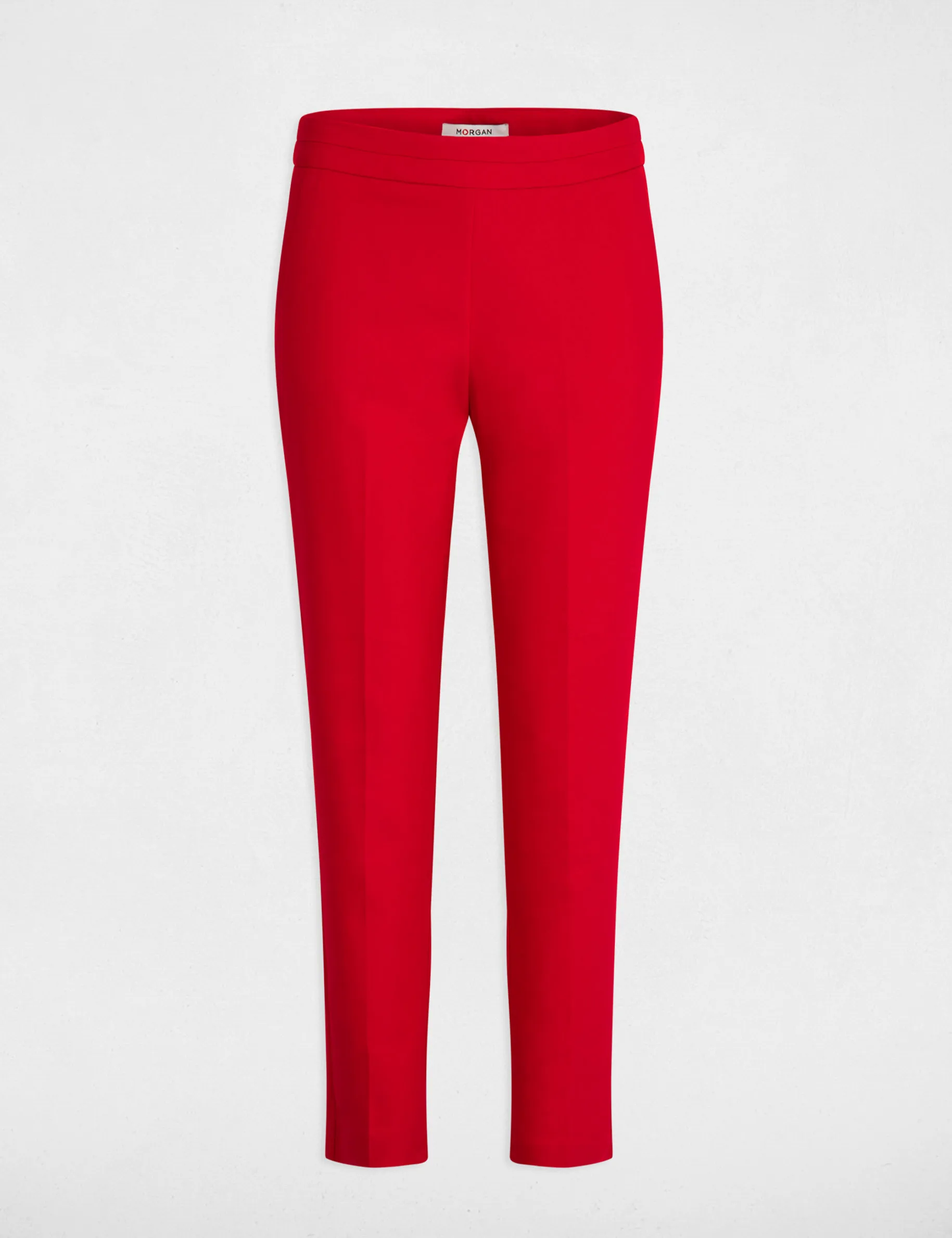 Cropped cigarette trousers raspberry women