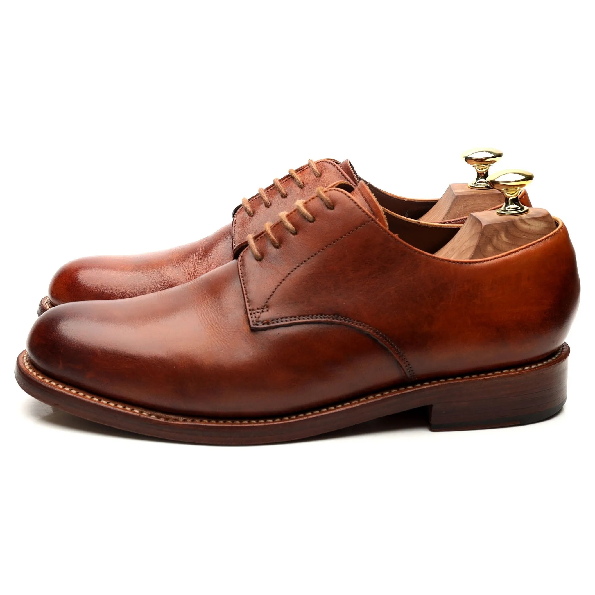 'Curt' Tan Brown Leather Derby UK 7 G