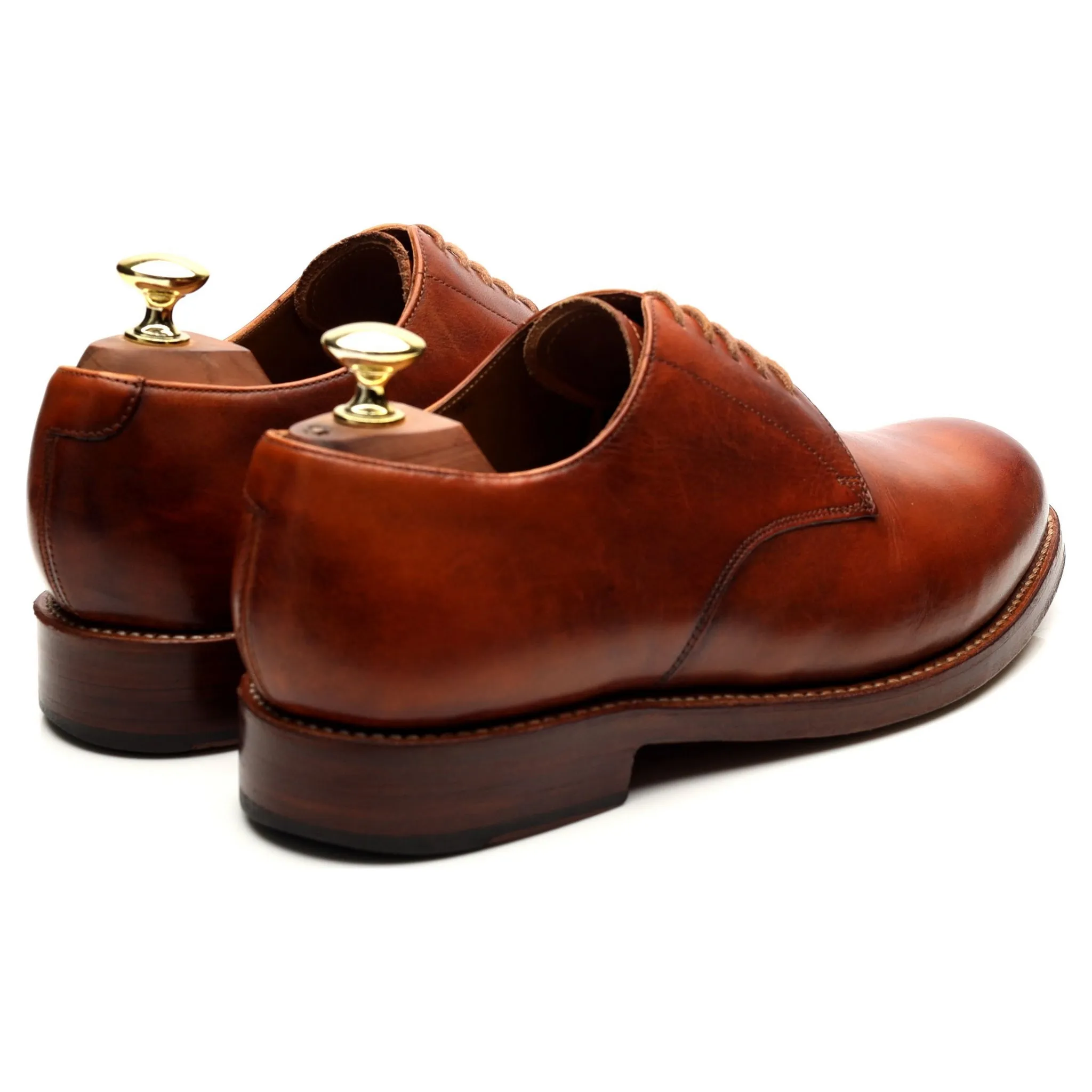 'Curt' Tan Brown Leather Derby UK 7 G