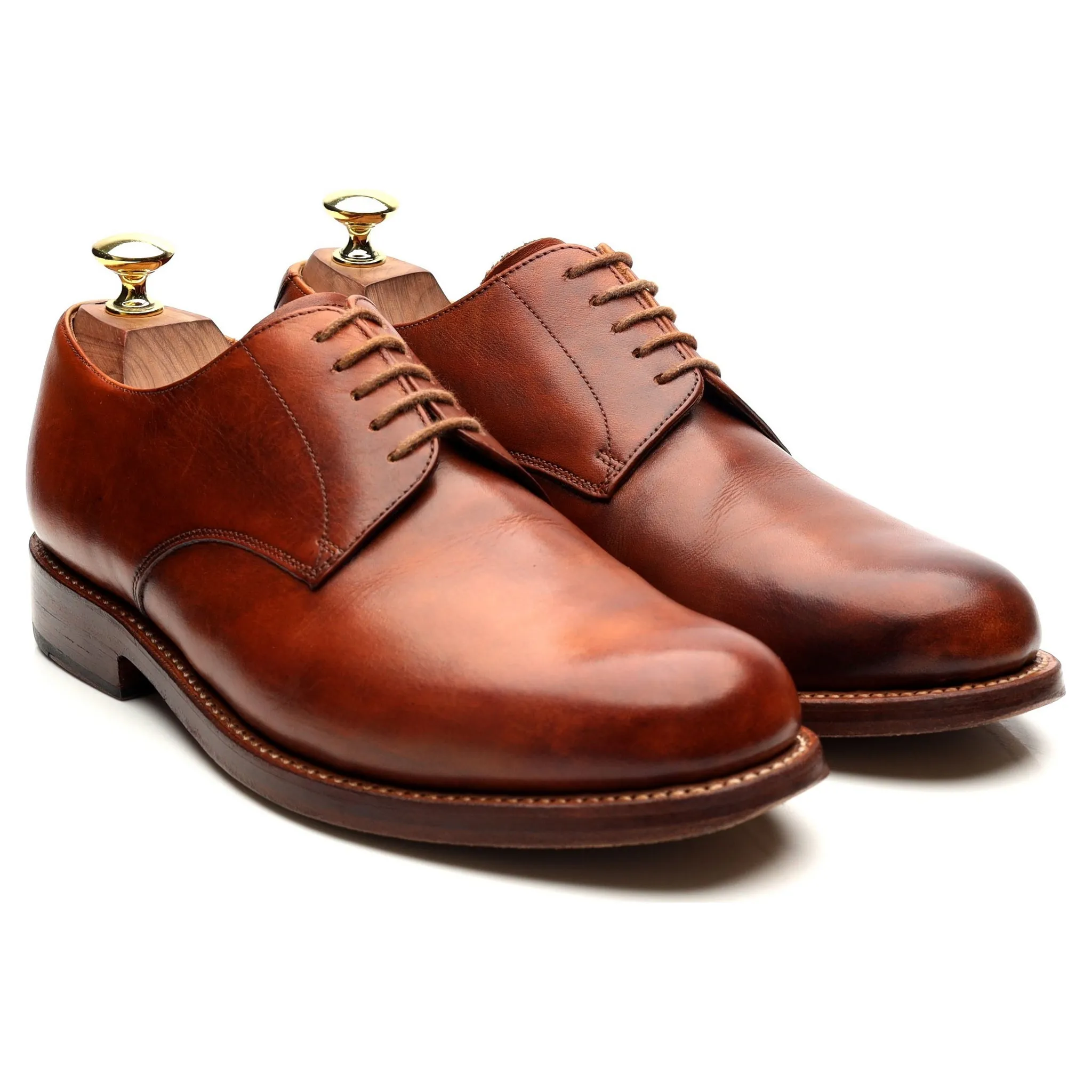 'Curt' Tan Brown Leather Derby UK 7 G