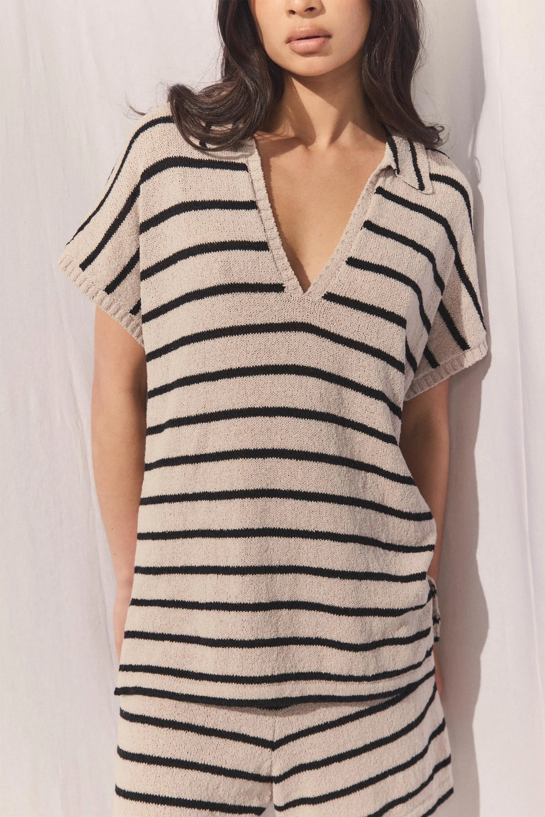 D-Luxe Stripe Knit Top