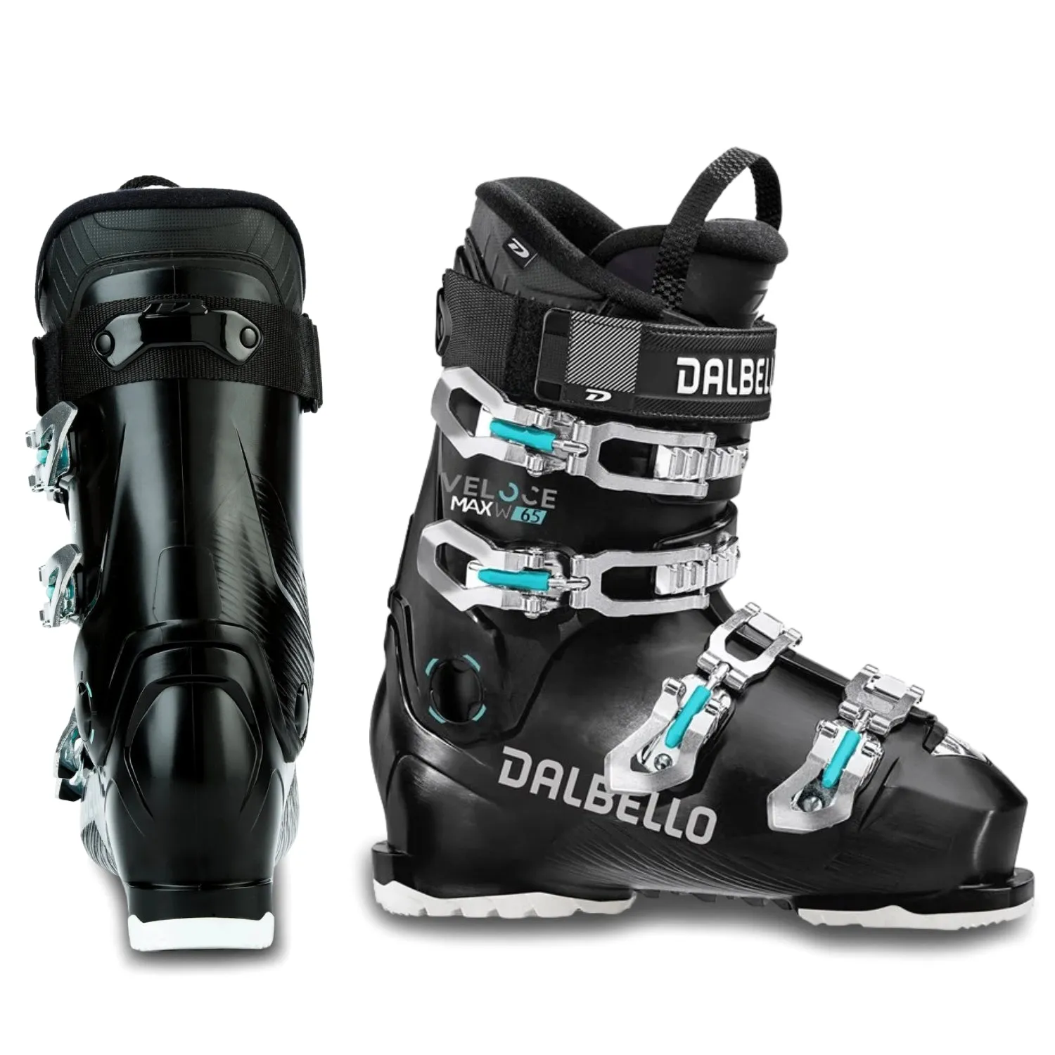 Dalbello Veloce Max 65 Women's Ski Boots 2025 – Black/Black – Top Comfort and Support