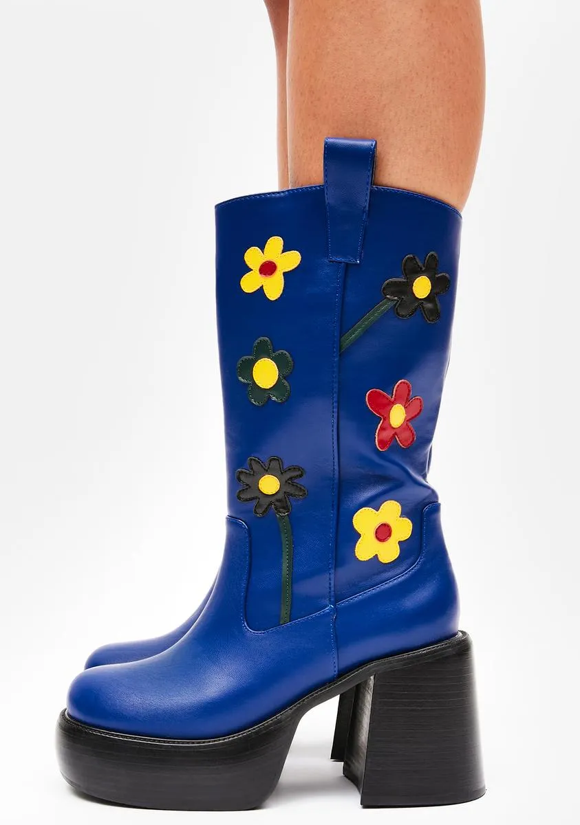 Darling Daughter Floral Boots