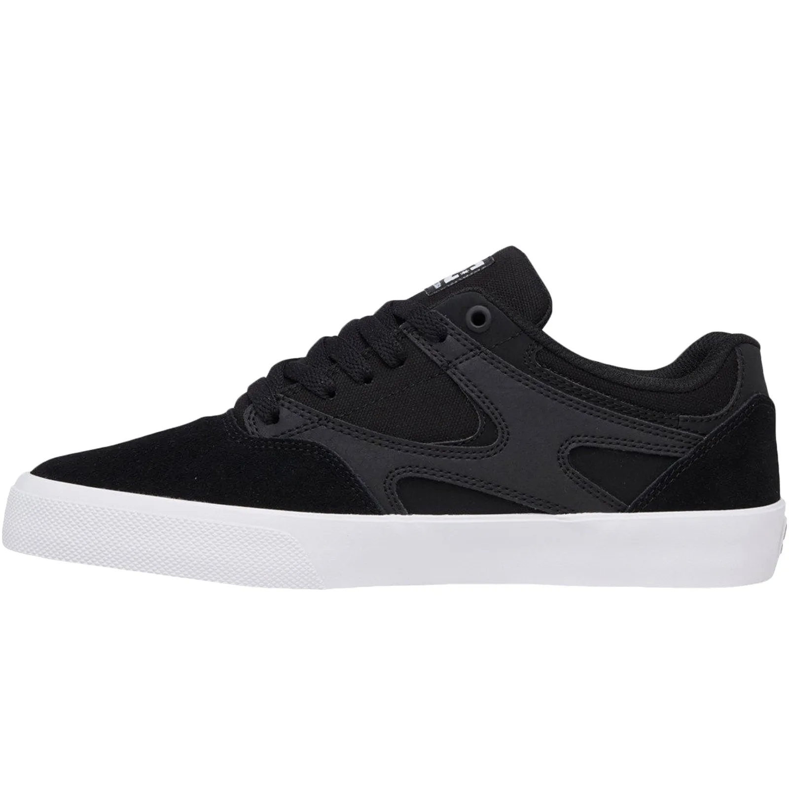 DC Shoes Mens Kalis Low Rise Suede Leather Trainers - Black/White