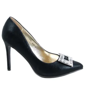 Deborah Black women's embellished heels