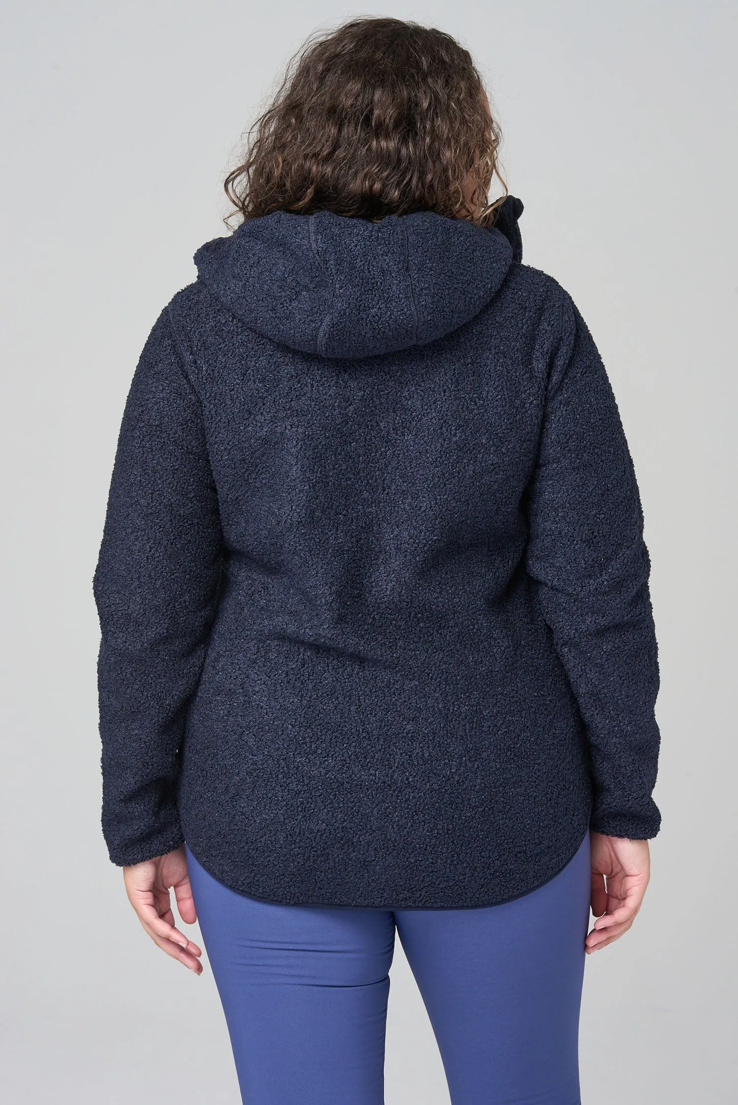 Deep Navy Windproof Fleece Hoodie