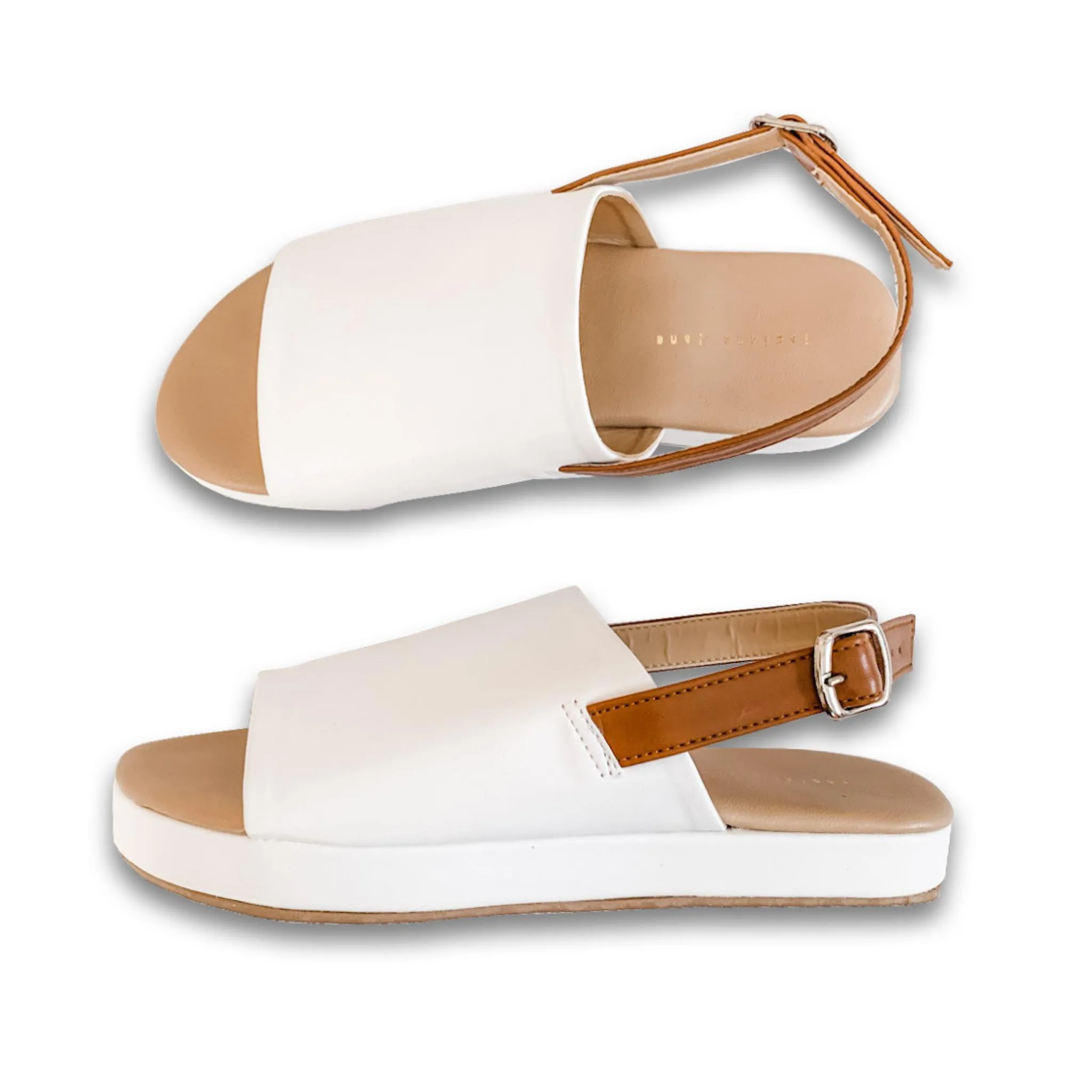 White Platform Sandals DELILAH 1