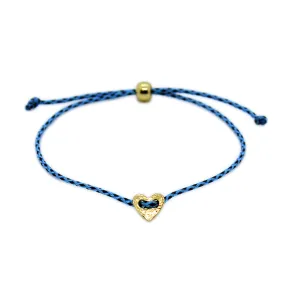 Denim Heart Bracelet