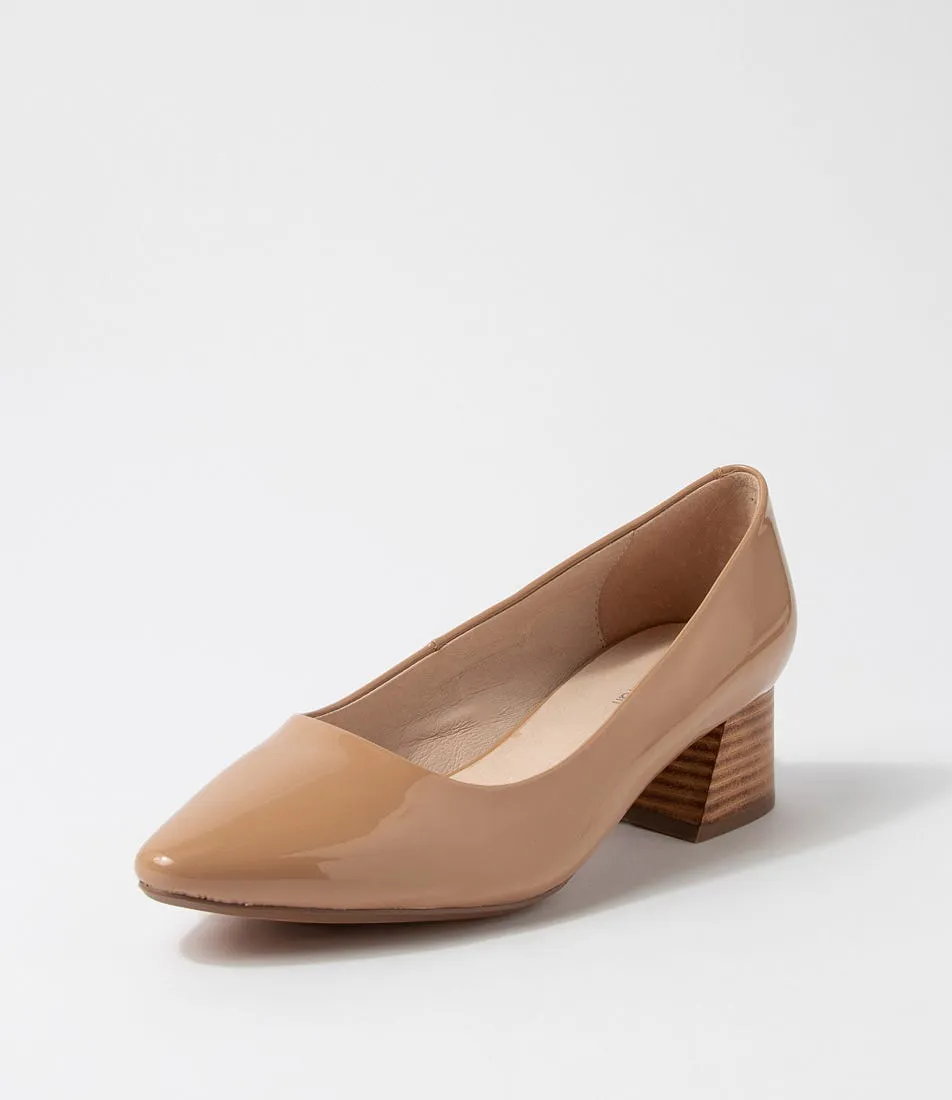 DIANA FERRARI Wanita Nude Patent Leather Heels