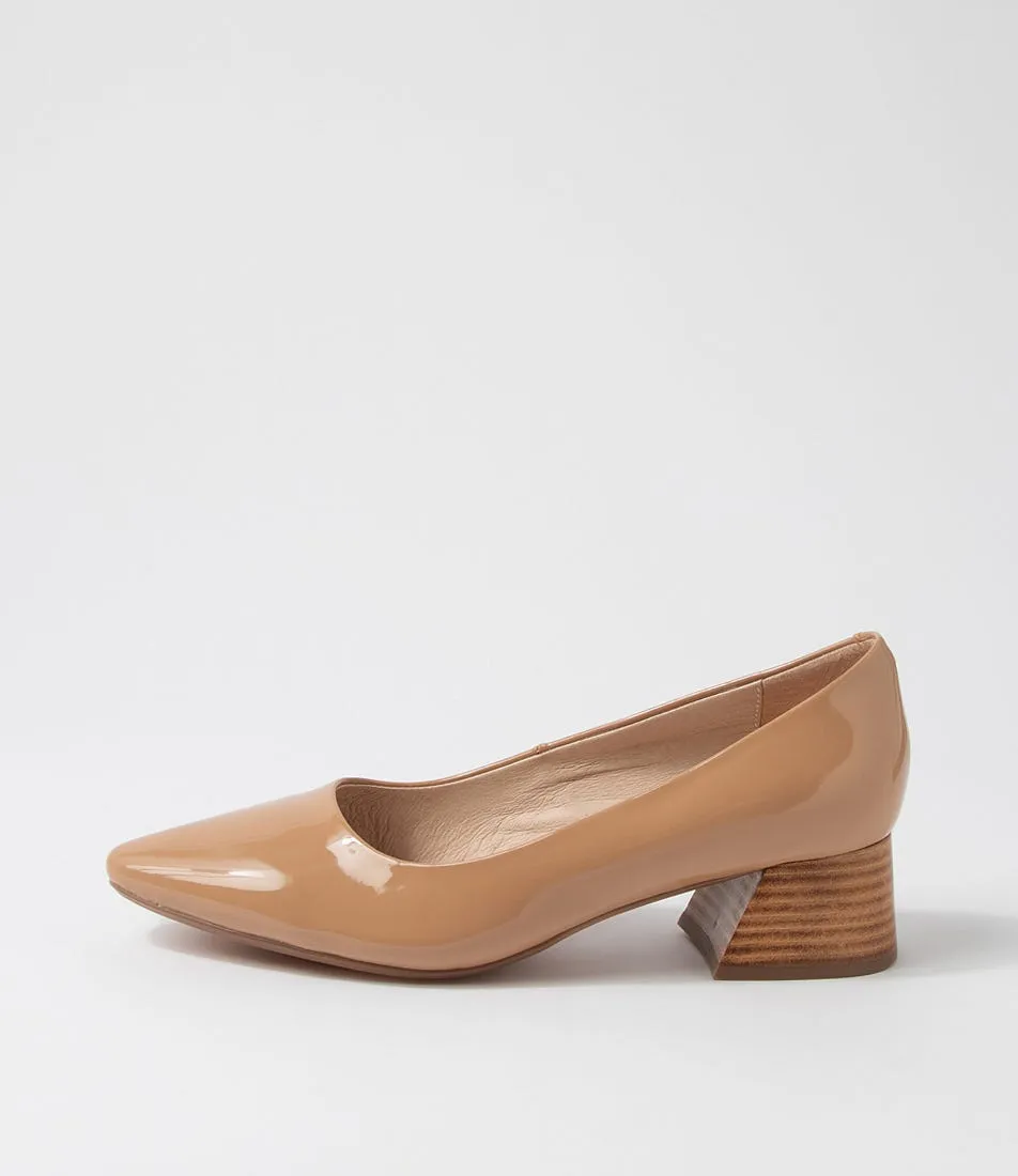 DIANA FERRARI Wanita Nude Patent Leather Heels