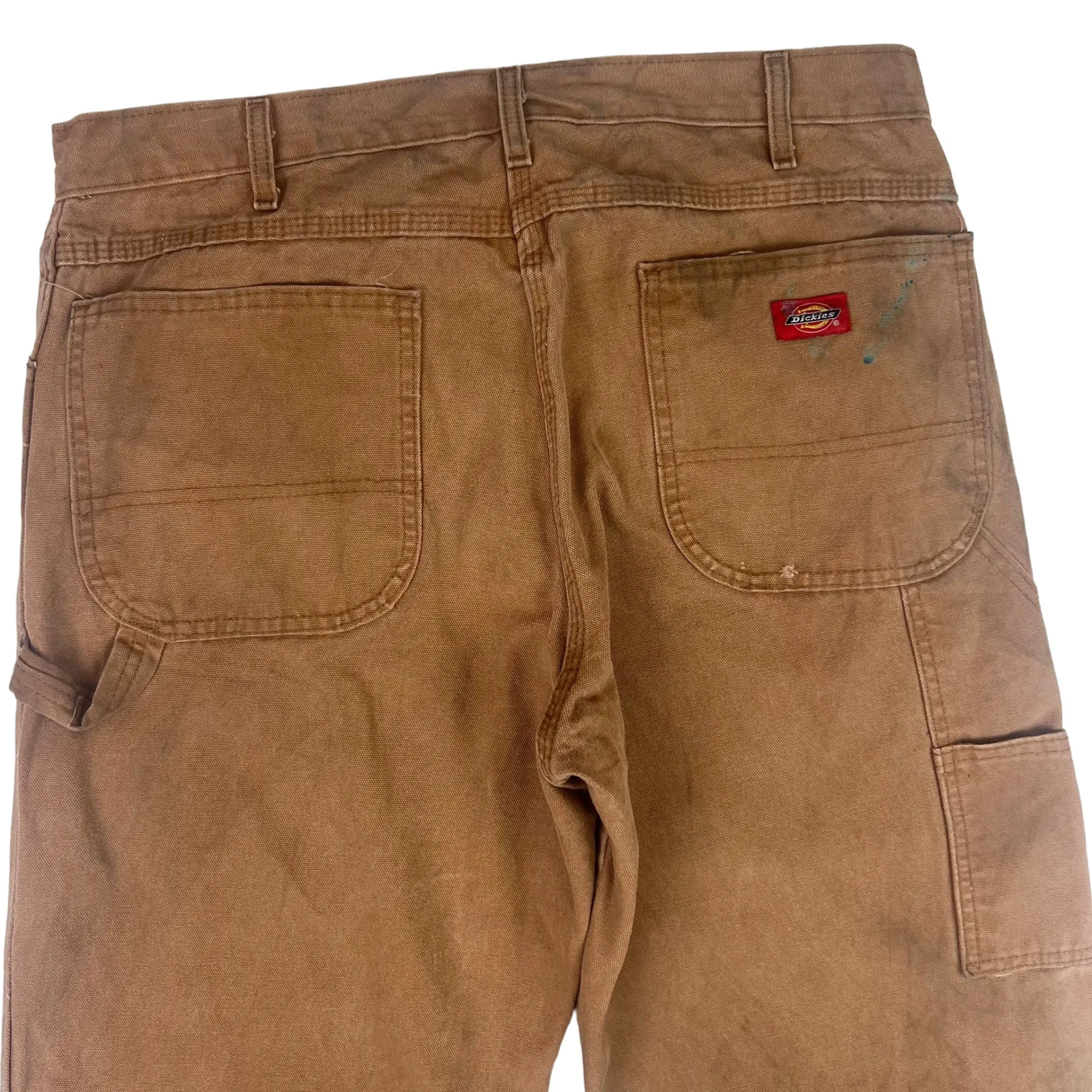 Dickies Carpenter Workwear Distressed Trousers Brown