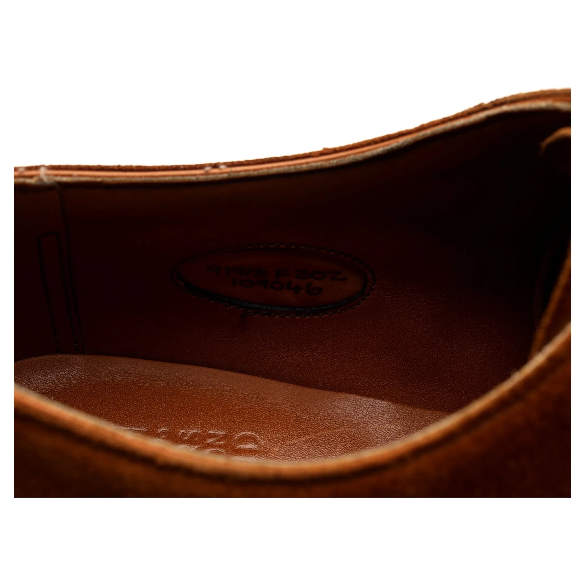 'Dover' Tan Brown Suede Split Toe Derby UK 9 F