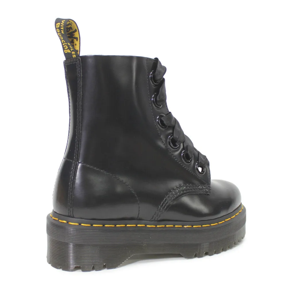 Dr. Martens Womens Boots Molly Casual Ankle Platform Leather - UK 8