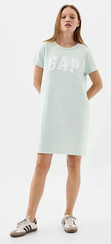 dress GAP Logo GAP - Soft Mint Green Shine - women´s