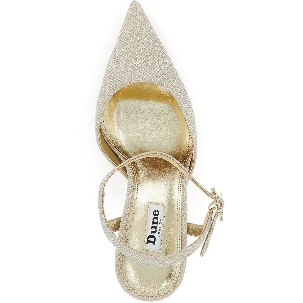 Dune Channel Court Shoes Gold