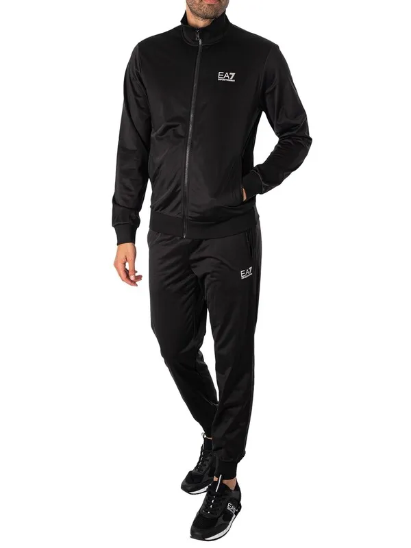 Black EA7 Jersey Tracksuit