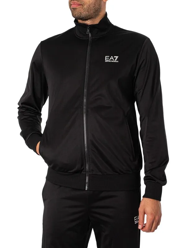 Black EA7 Jersey Tracksuit