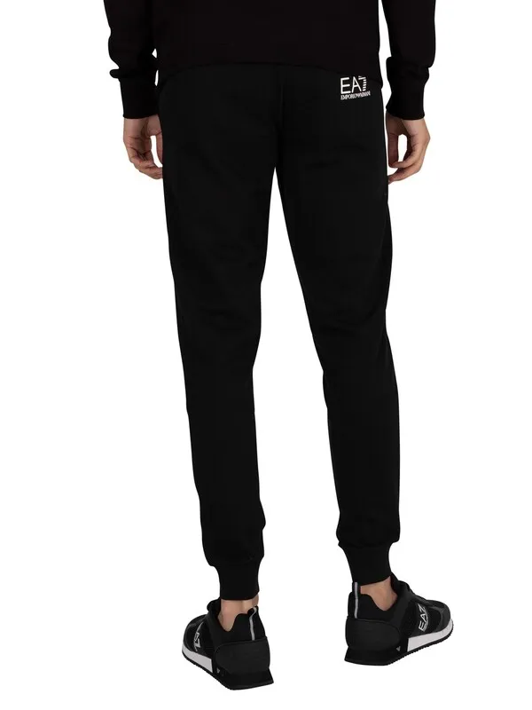 EA7 Side Logo Joggers - Black/White