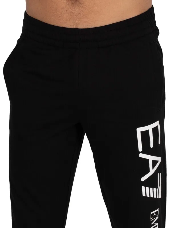 EA7 Side Logo Joggers - Black/White