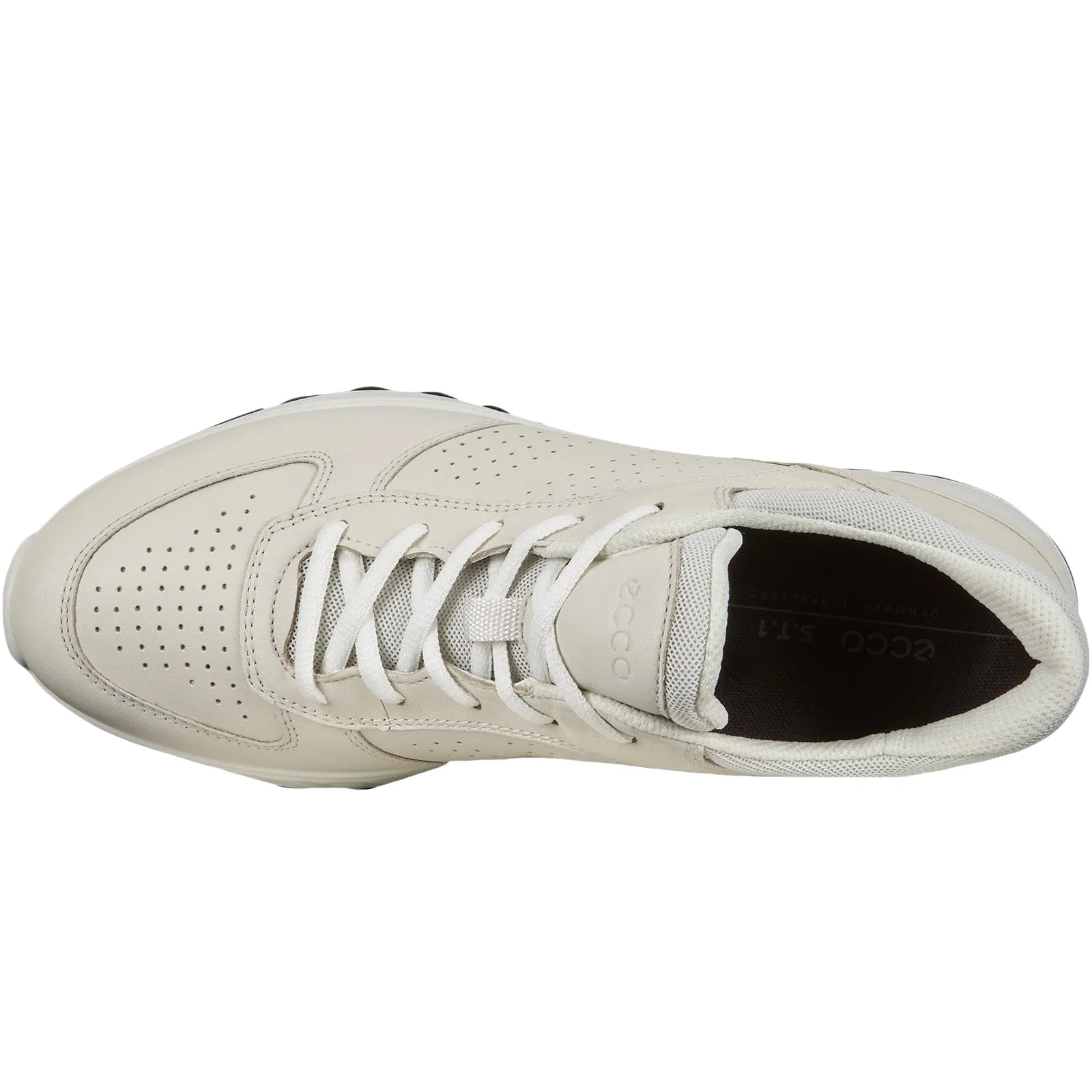 ECCO Mens Exostride Low Yak Leather Trainers - Shadow White