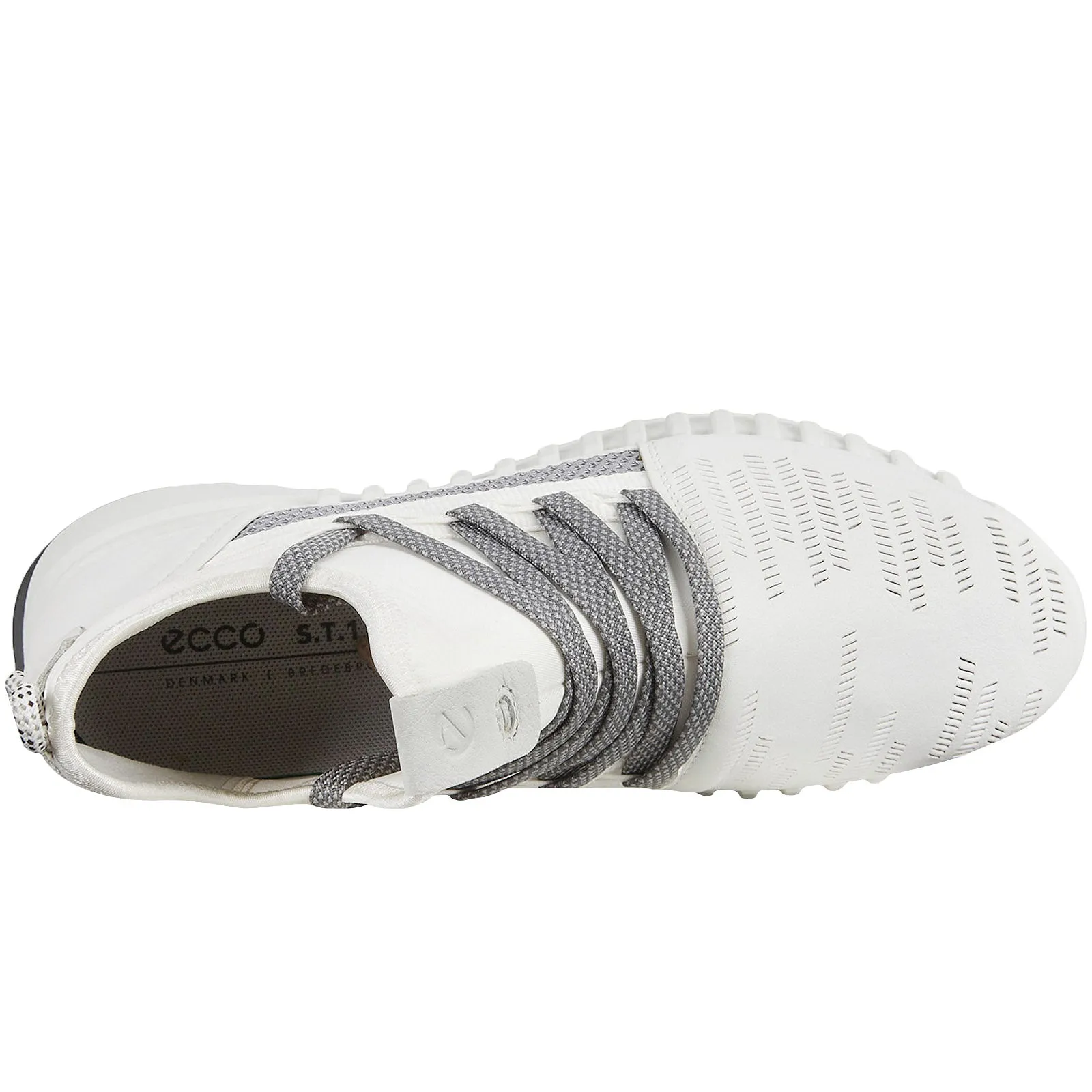 ECCO Womens ZipFlex Low Leather Trainers - White