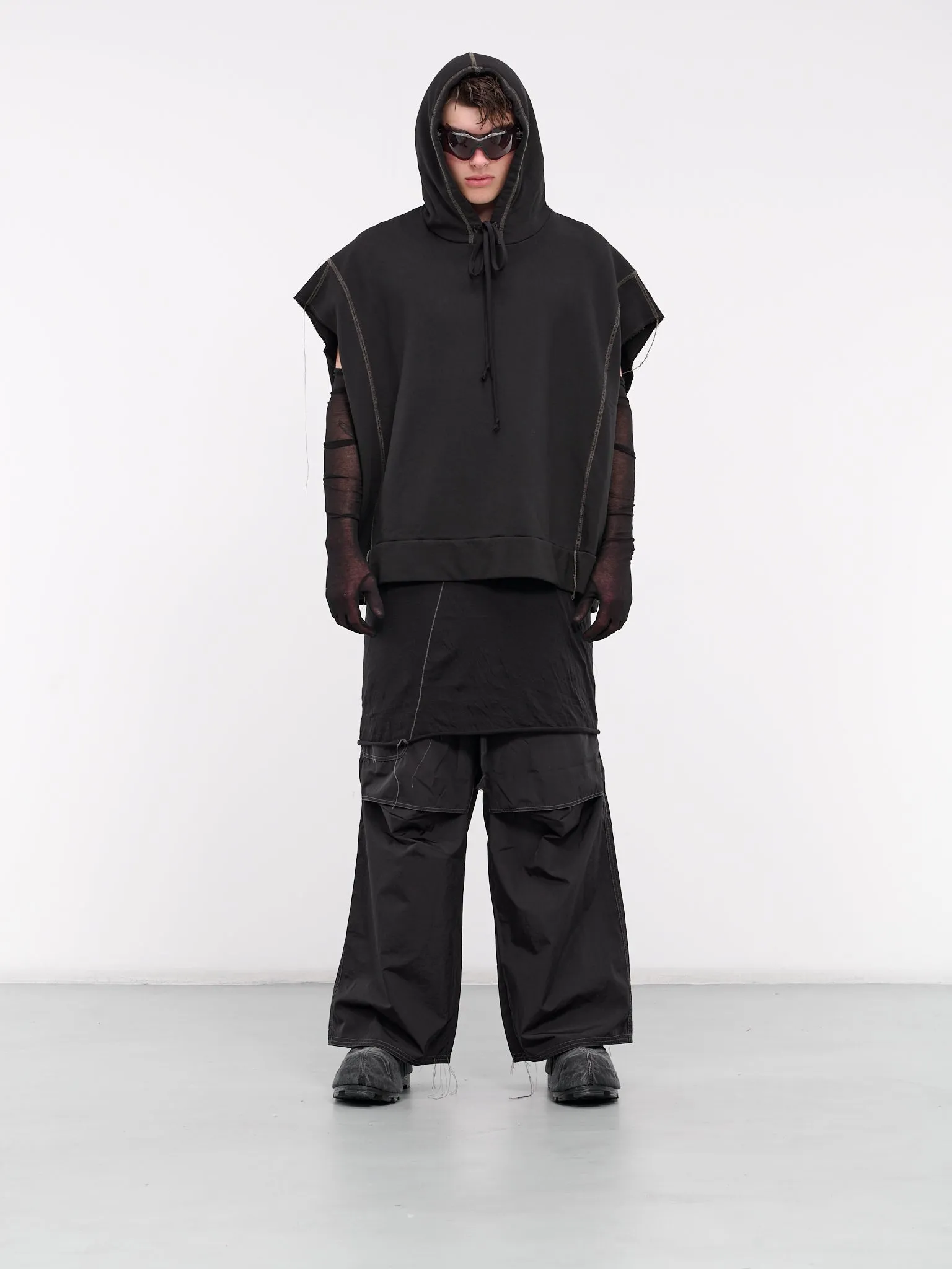 Elasticated Parachute Trousers (PT1006-BLACK)