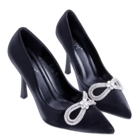 Elegant heels with Sugar Black stones