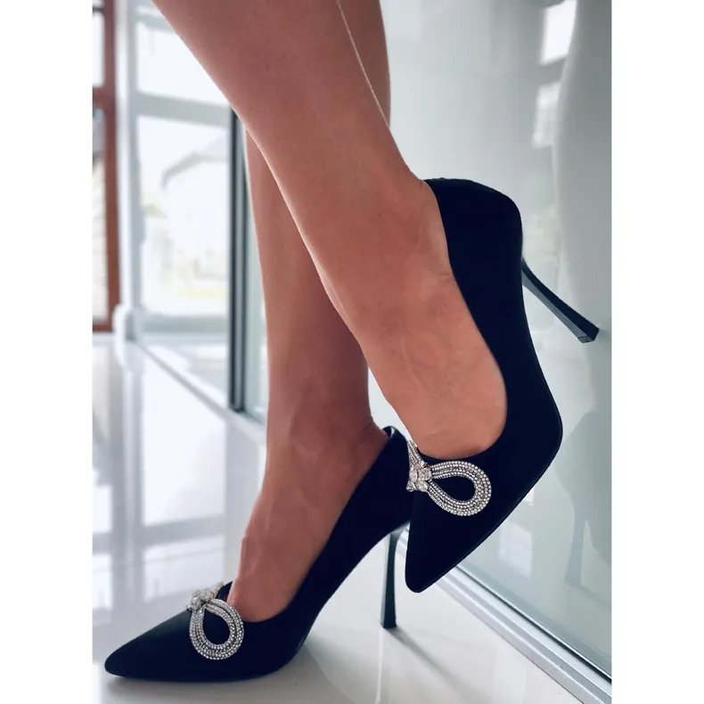 Elegant heels with Sugar Black stones