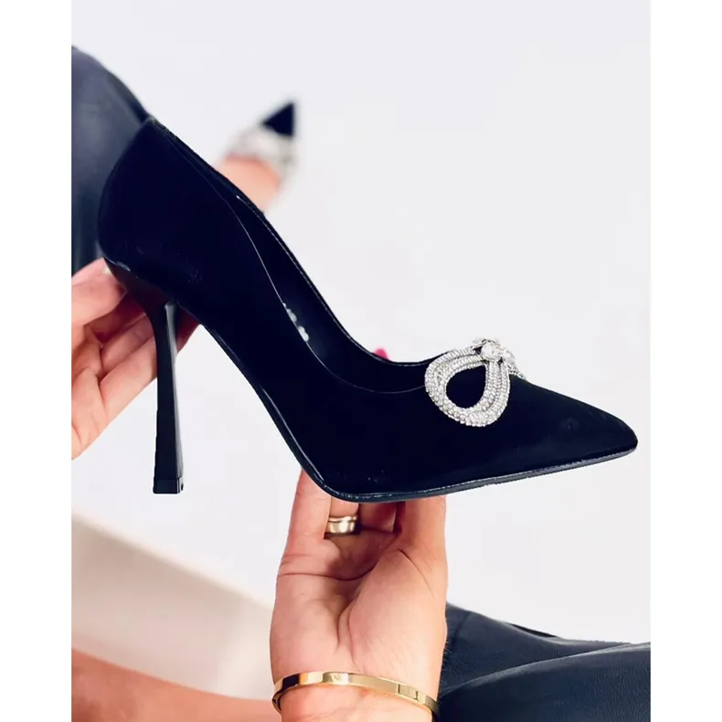 Elegant heels with Sugar Black stones