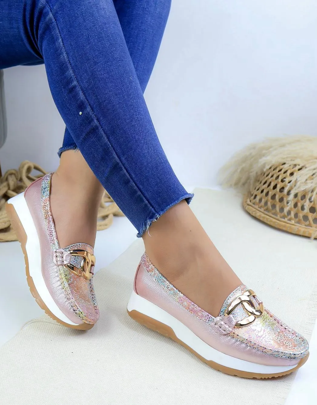 Elegant Pink Slip-On Shoes