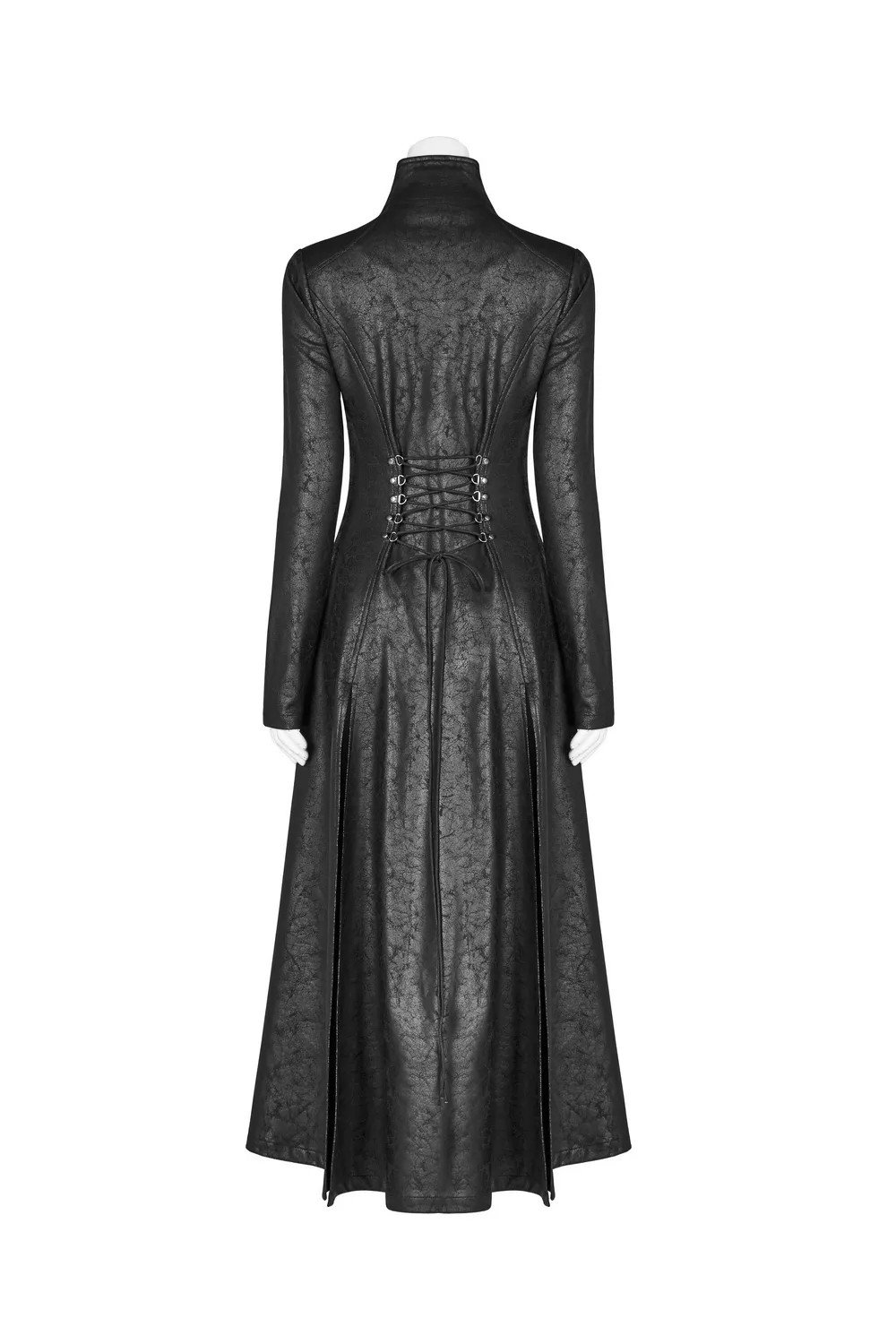 embossed punk full-length coat