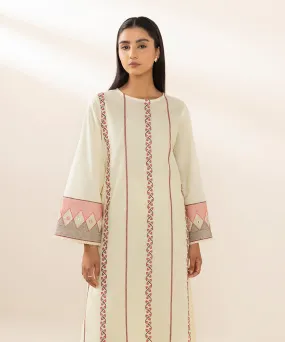 Shirt with Elegant Embroidered Jacquard Design