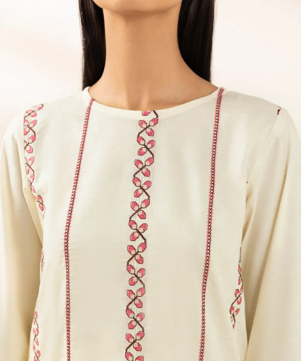 Shirt with Elegant Embroidered Jacquard Design