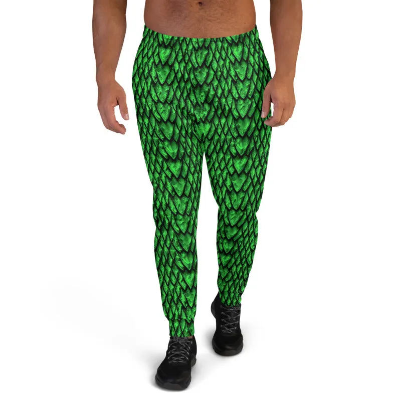 Emerald Dragon Scale Men's Slim Fit Joggers